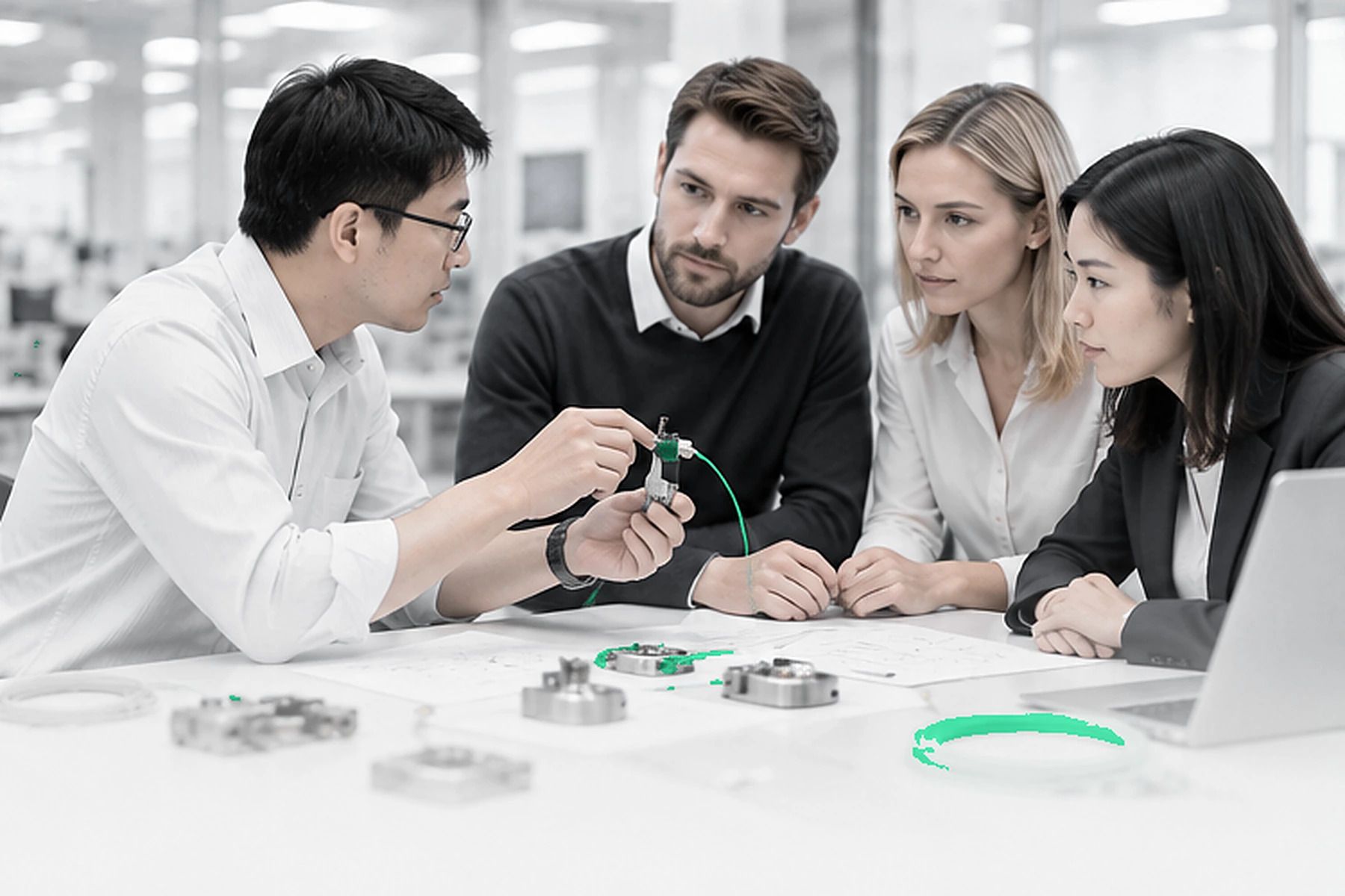 Illustrative engineering discussion around optical components