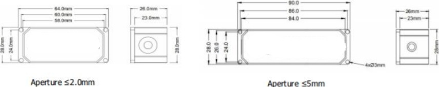 Package dimensions for 780-1080nm 100W TGG Free Space Optical Isolator