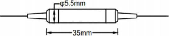 Package dimensions for 1310-2050nm 500mW PM Optical Isolator