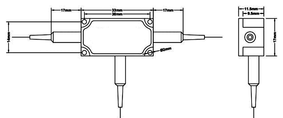 039 532nm / 633nm PM Polarization Beam Splitter / Combiner, Center Wavelength: 532, 633 – KernsOptic