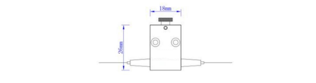 Package dimensions for 047 532 2050nm pm optical attenuator
