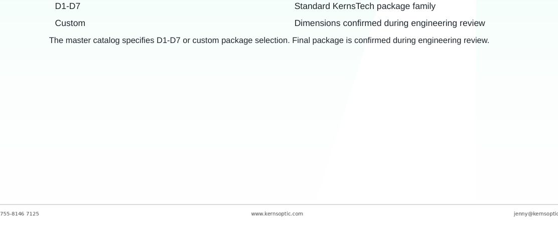 Package dimensions for 066 mode field adapter mfa