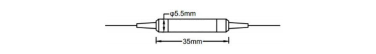 Package dimensions for 071 1064 2050nm optical isolator plus optical filter 2 in 1 hybrid