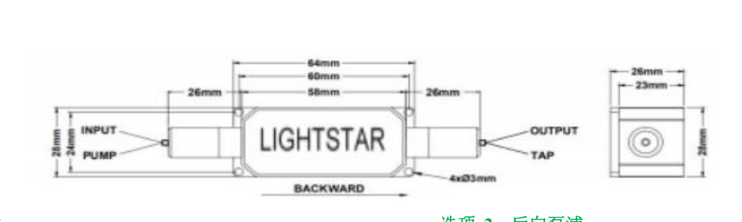 Package dimensions for 087 tgg optical isolator plus tap plus wdm plus optical filter hybrid 980 1030nm 980 1064nm