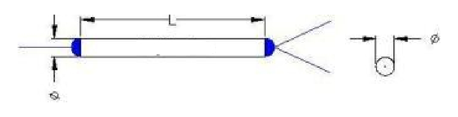 Package dimensions for 103 pm fused fiber coupler fpmc