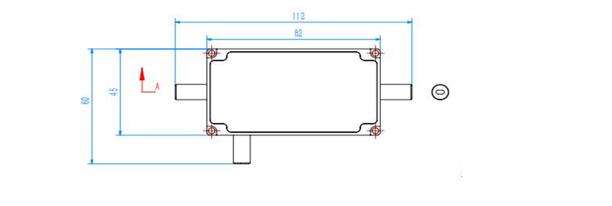 Package dimensions for 113 pm high power optical isolator plus optical filter hybrid