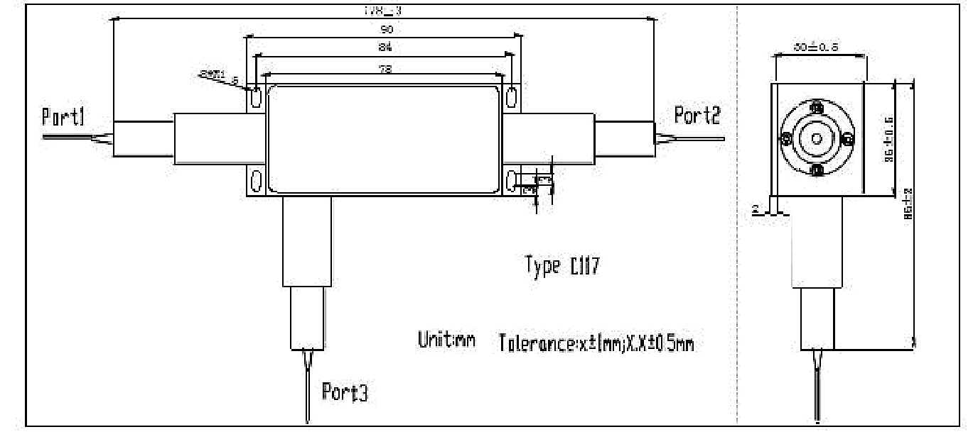 115 633nm High Power PM Optical Circulator (3-Port / 4-Port), Center Wavelength: 633, 650 – KernsOptic