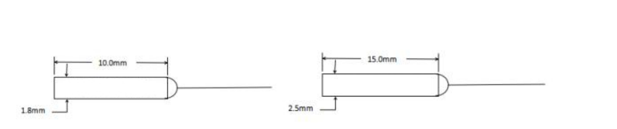 Package dimensions for 121 1550nm 500mw mini fiber reflector