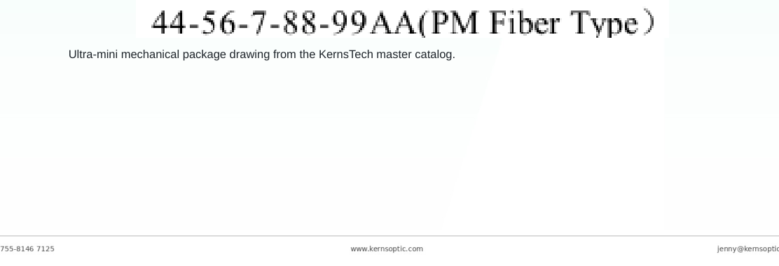Package dimensions for 122 1310 1550nm mini pm optical isolator