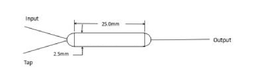 Package dimensions for 123 mini pm tap plus optical isolator hybrid