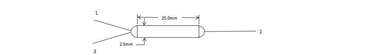 Package dimensions for 127 1310 1550nm high power pm optical circulator