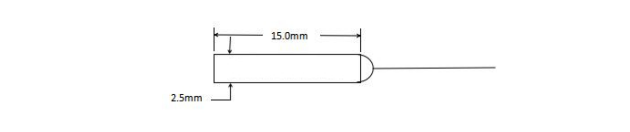 Package dimensions for 128 1550nm 300mw mini single mode faraday mirror