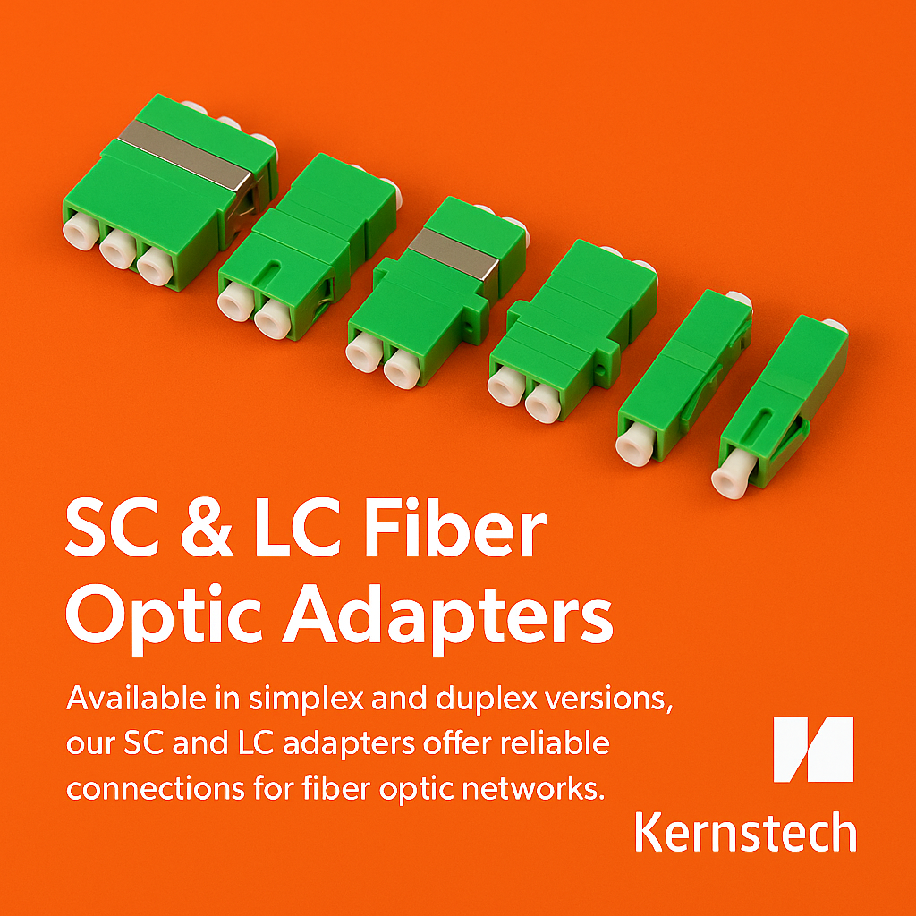 Custom SC and LC fiber optic adapters